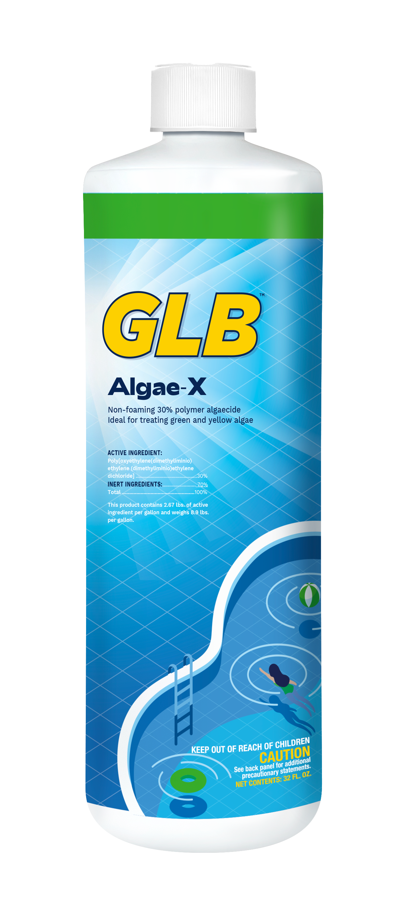 GLB Algae X front of bottle